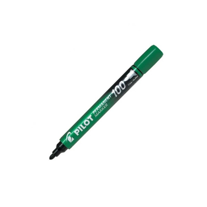 Marker Permanent Pilot Verde cu Varf Rotund 
