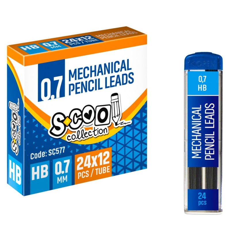 Mina creion mecanic, 2B,  0.7 mm, S-COOL