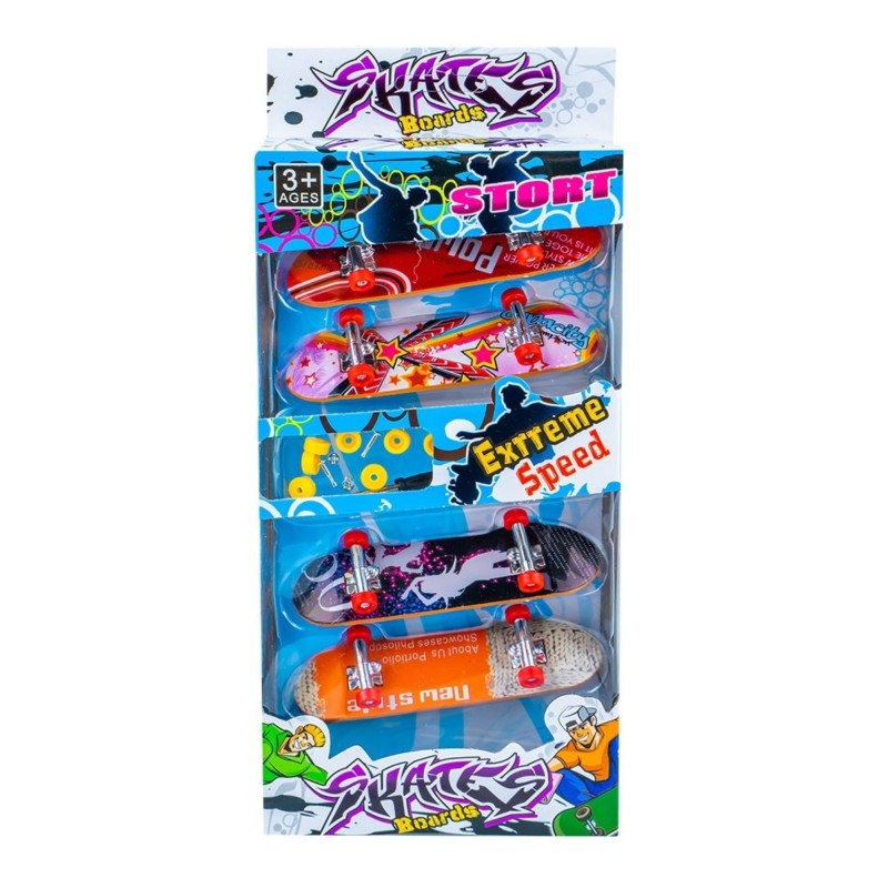 Mini skateboard de deget, 4 buc/set