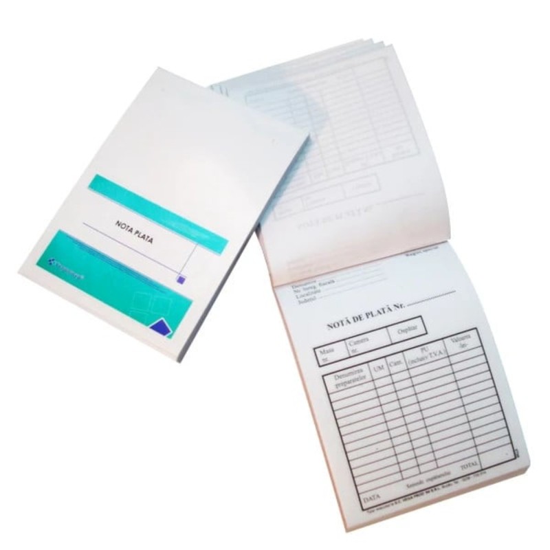 Nota plata bar, autocopiativ, A6, 100 file, Silence