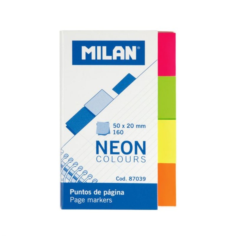 Notite autoadezive Milan, tip index, 4 x 20 x 50 mm, 4 culori/set