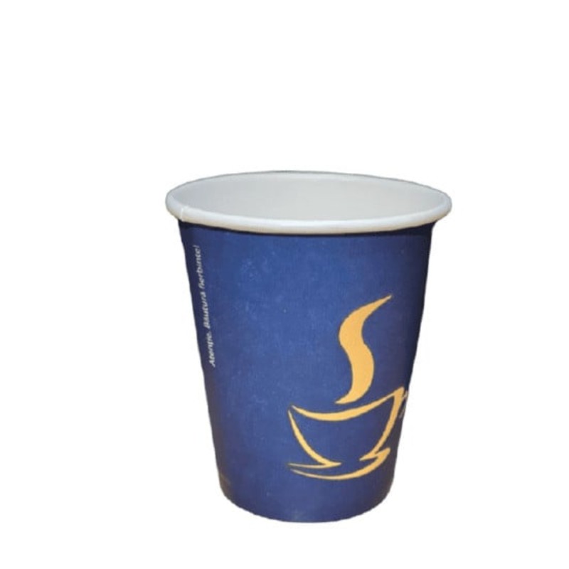 Pahar carton, 7 oz, albastru, 50 set