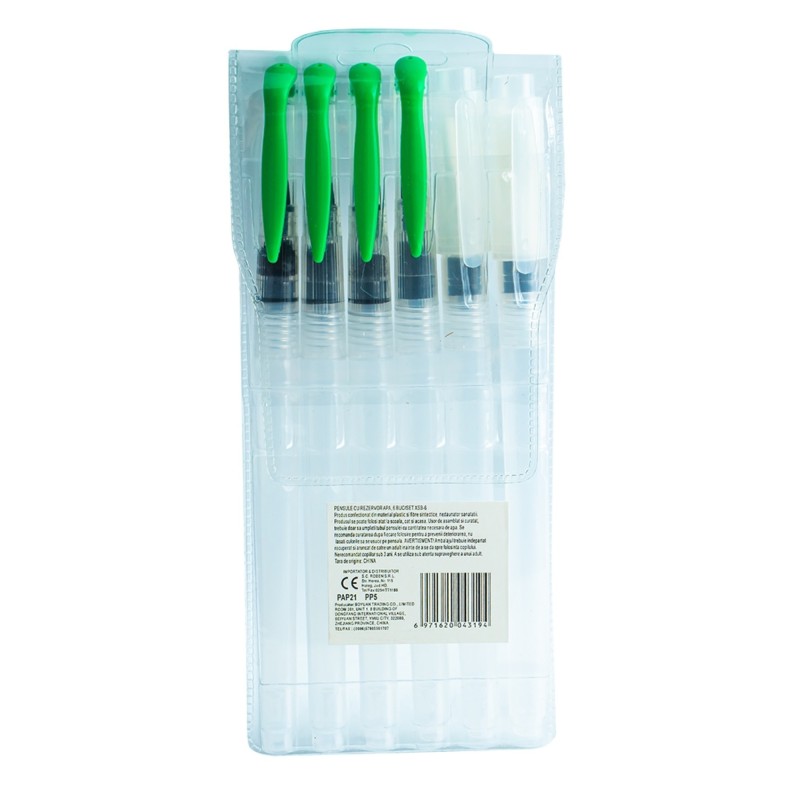 Pensule cu rezervor apa, 6 buc/set