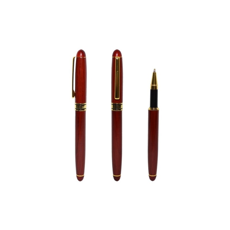 Pix din metal, imitatie lemn, maro, mina ceramica