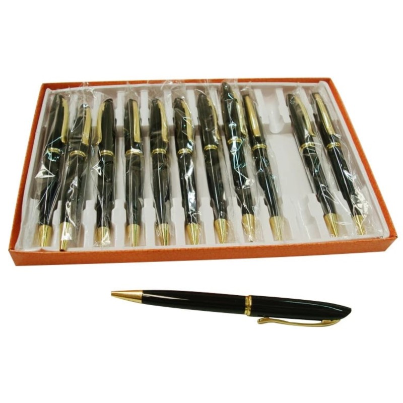 Pix, negru, metal, design negru lucios cu auriu