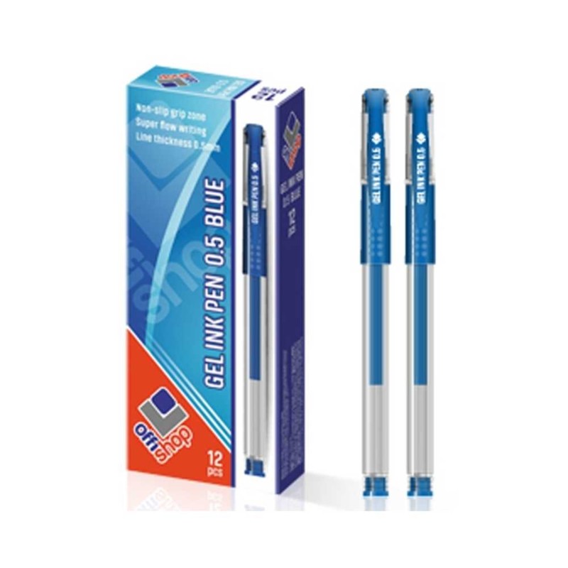 Pix OFFISHOP, cu gel, 0.5 mm, albastru