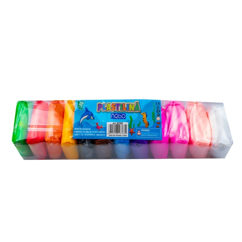 Plastelina, 12 culori