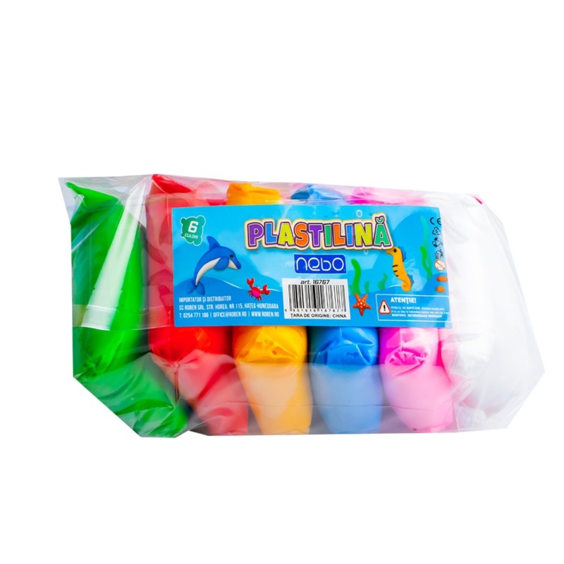 Plastelina, 6 cul/punga