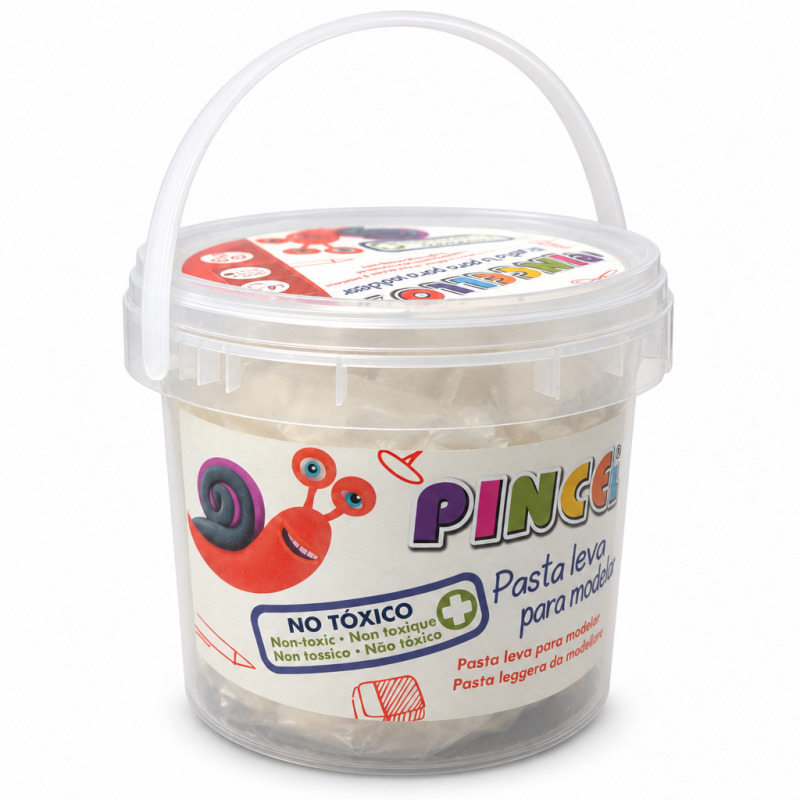 Plastilina Aerata Pincello 400 g, Alb, Galetusa