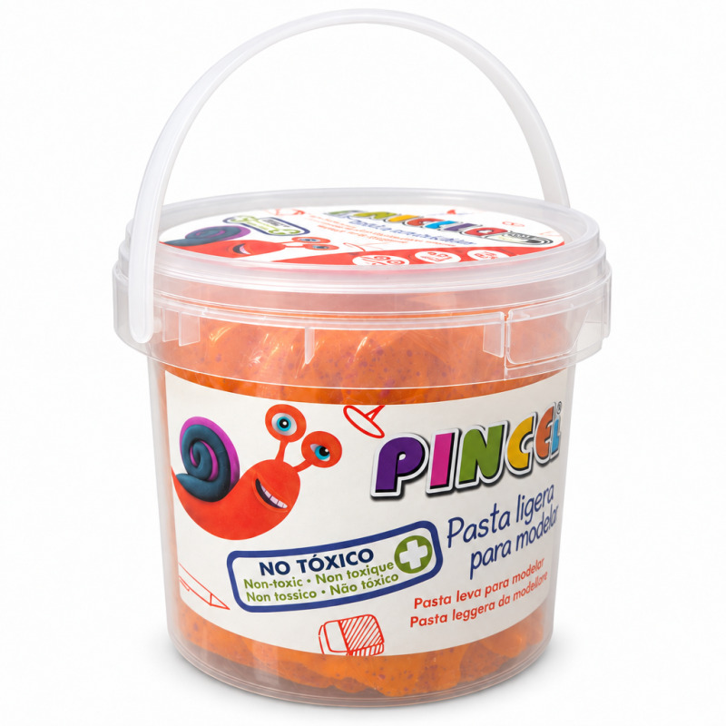Plastilina Aerata Pincello 400 g, Portocaliu, Galetusa
