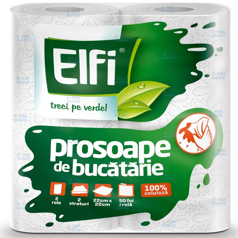 Prosop de bucatarie Elfi, 2 straturi, 11 m