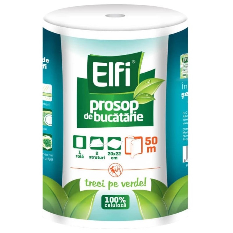 Prosop de bucatarie Elfi, 2 straturi, 50 m