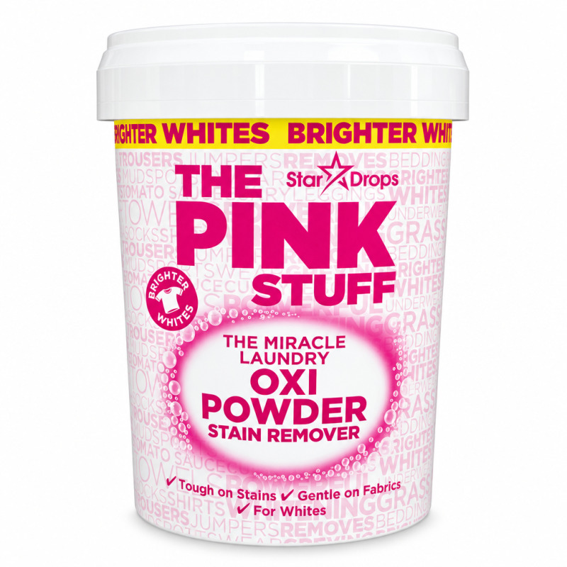 Pudra Oxi pentru Indepartarea Petelor The Pink Stuff, Rufe Albe, 1 kg