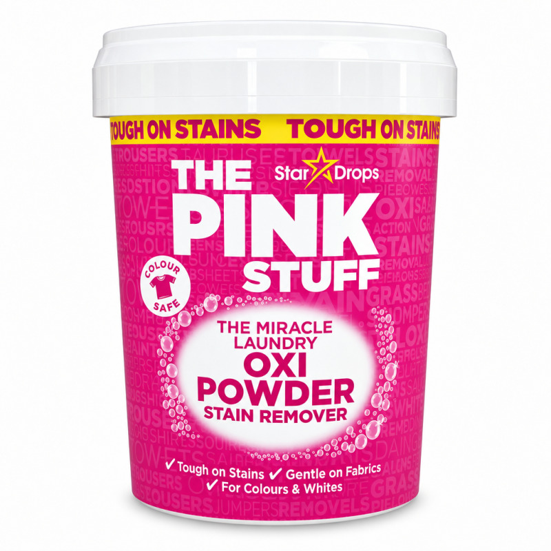Pudra Oxi pentru Indepartarea Petelor The Pink Stuff, Rufe Colorate si Albe, 1 kg