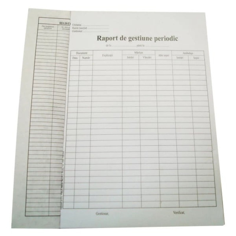 Raport de gestiune periodic, A4, 100 file