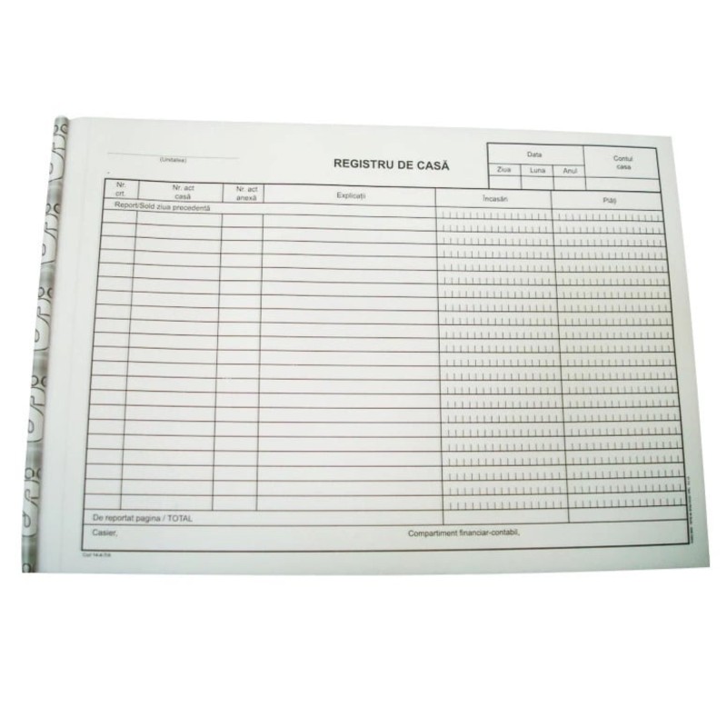 Registru de casa, autocopiativ, A4, 100 file