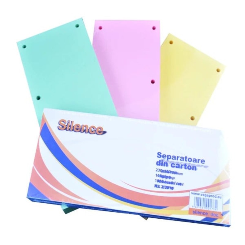 Separatoare cartonate A5, 100 buc/set