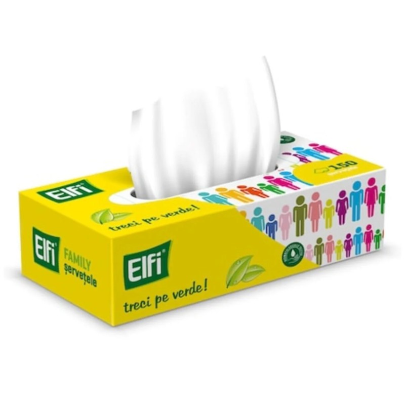 Servetele Cutie Elfi, 2 Straturi, 150 Buc/Set