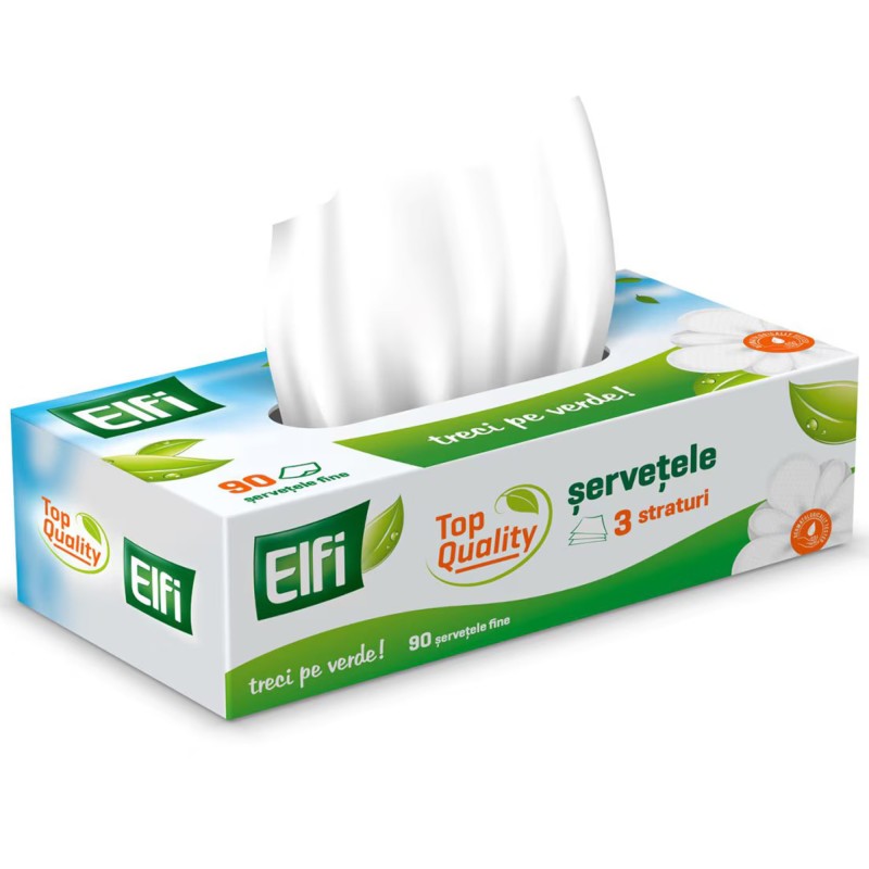 Servetele cutie Elfi Top Quality, 3 straturi