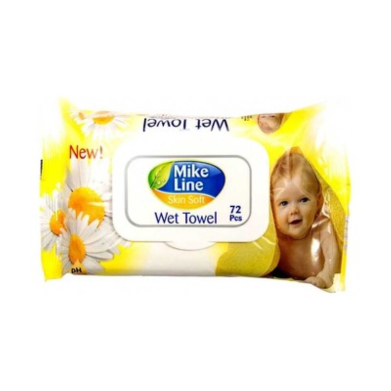 Servetele umede Mike Line, cu capac, 72 pcs/set