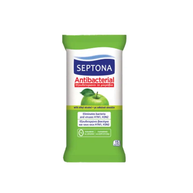 Servetele umede Septona, antibacteriene, 15 pcs/set