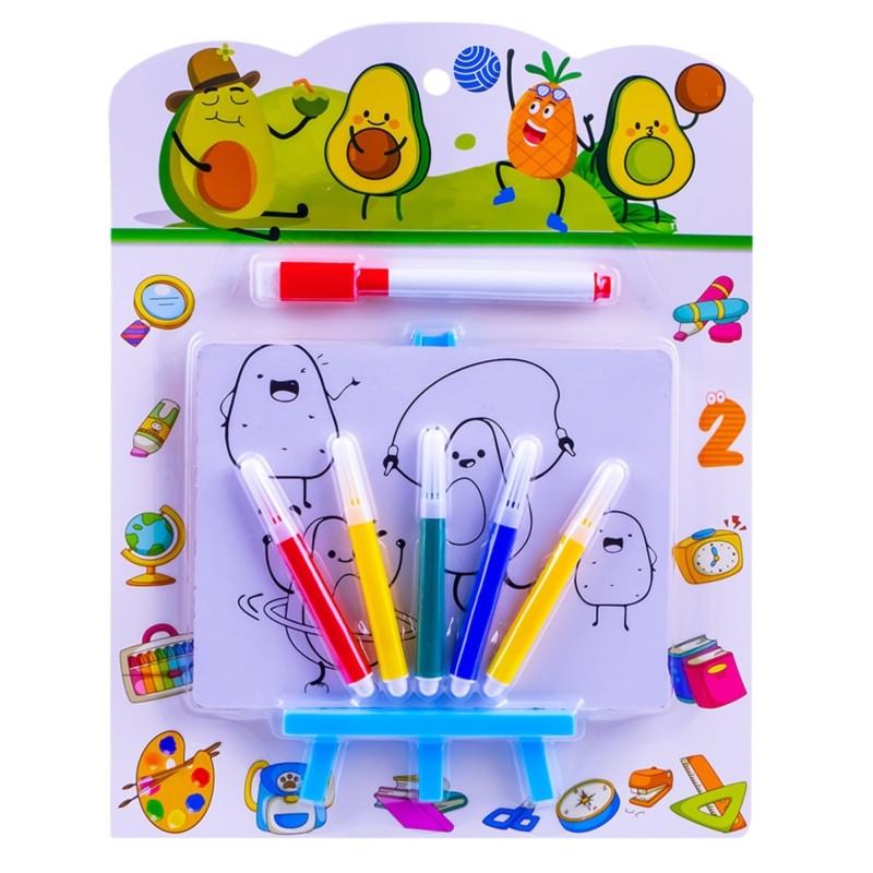 Set creativ, mini sevalet desen cu carioci