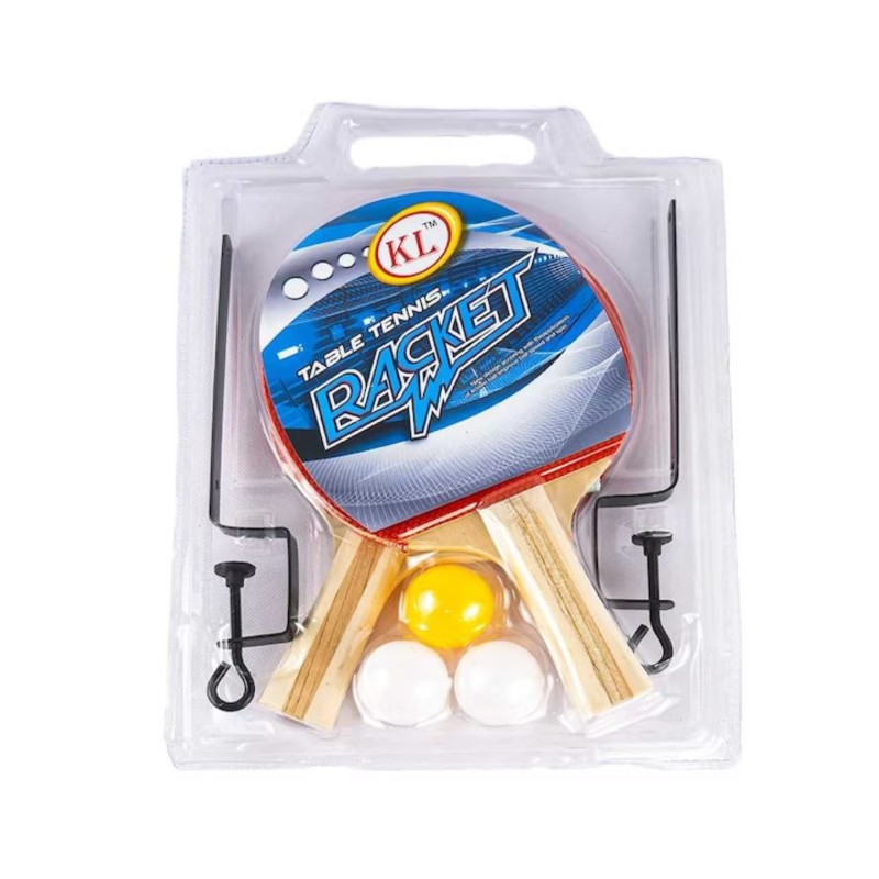 Set palete ping pong, cu 3 mingi si fileu