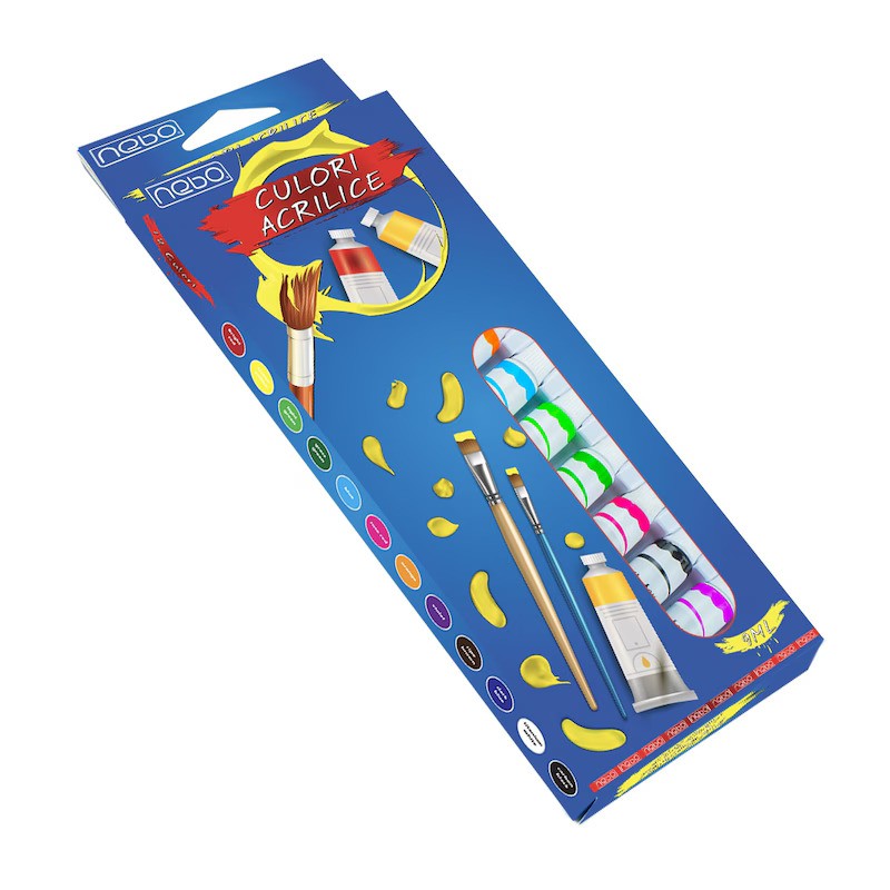 SET VOPSEA ACRILICA 12 CULORI X 9ML