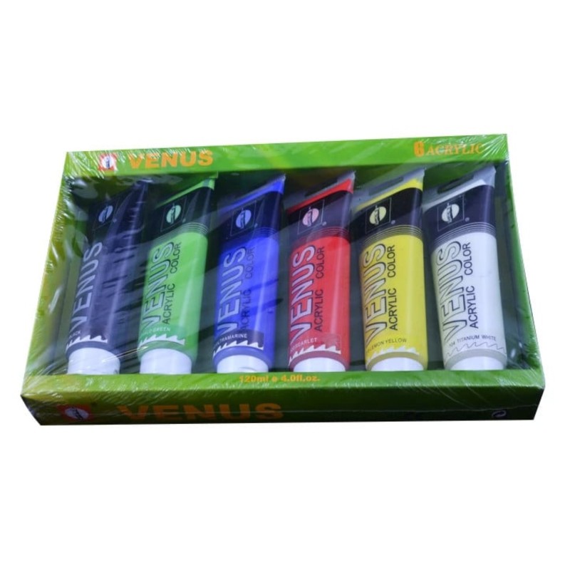 Tempera acrilice Venus, 120 ml/tub