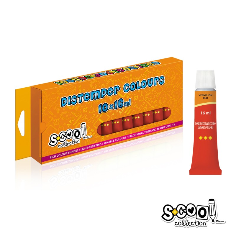 Tempera S-COOL, rosu, 16 ml
