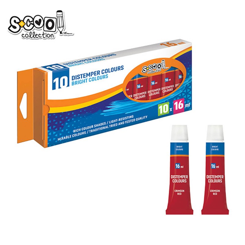 Tempera S-COOL, rosu aprins, 16 ml