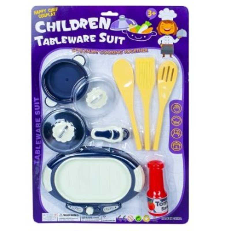 Ustensile bucatarie de jucarie, 9 buc/set